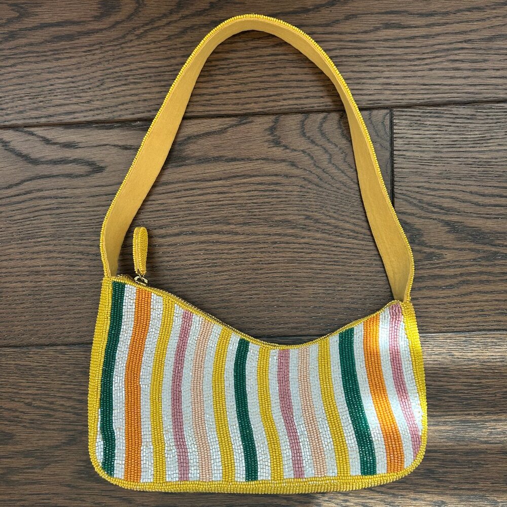 Asymmetric Beaded Shoulder Bag - Brand New Without Tags - Picture 4 of 7